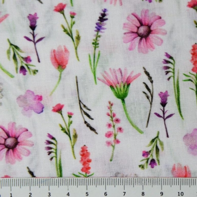 Baumwolle Flowers digital | offwhite